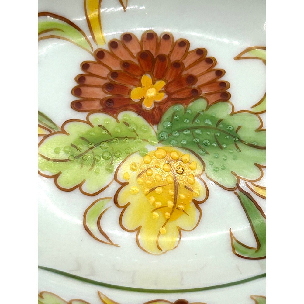 Sherle Wagner Italy Hand Painted Floral Porcelain Scalloped Soap Trinket Dish - Picture 8 of 13